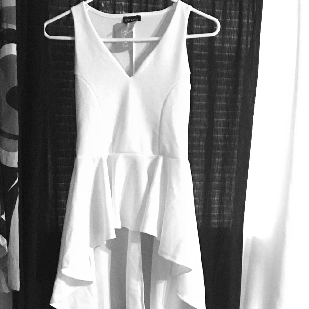 High Low Peplum Top